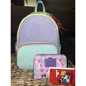 SDCC Limited Edition Hello Kitty Friends Color Block Terry Cloth Mini Backpack*